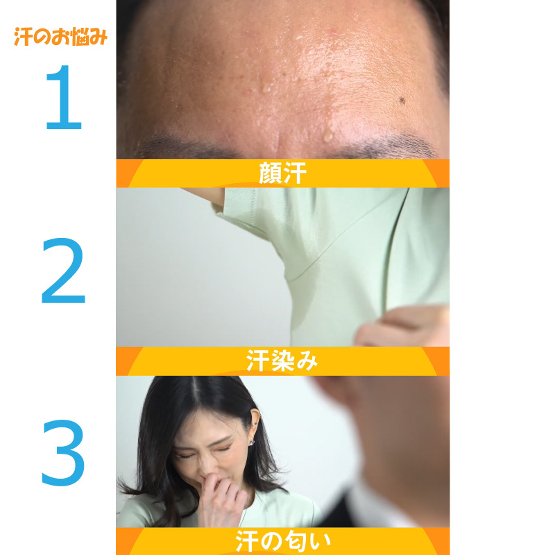 汗のお悩みTOP３